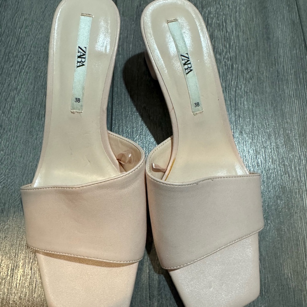 Zara Women's Blush Pink Mules